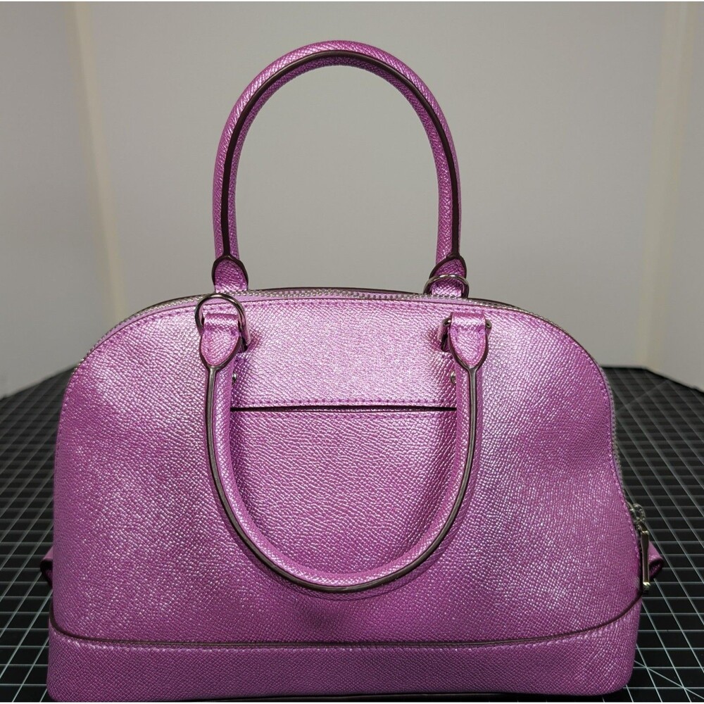 Coach Mini Sierra Crossgrain Lilac Satchel & Wristlet - MISSING STRAP - F22315 - Picture 6 of 16